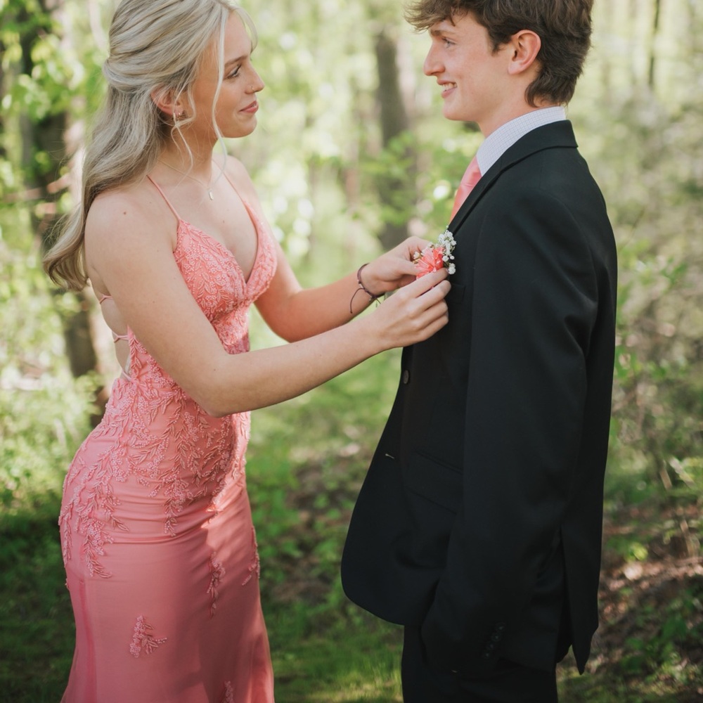 Elegant Pink/Coral Prom Dress